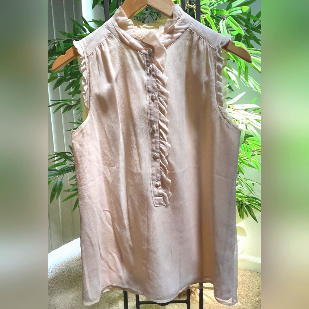 J. Crew Beautiful Ruffle Silk Blouse